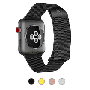 WareWel SS Magnetic Milanese Mesh Loop Replacement Band Compatible with Apple Watch Series 1, 2, 3, 4, 5, 6 - WareWel