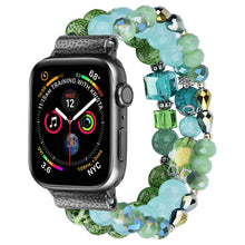 Load image into Gallery viewer, WareWel Apple Watch Compatible Beaded Pearl Elastic Loop - WareWel
