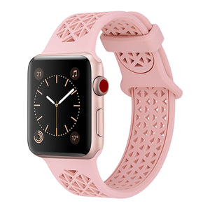 WareWel Apple Watch Silicone Replacement Band with Cutaway Design - WareWel