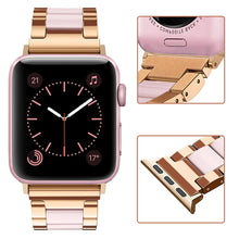 Load image into Gallery viewer, WareWel Apple Watch Compatible Stainless Steel and Resin Band - WareWel
