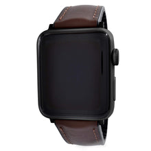 Load image into Gallery viewer, WareWel Apple Watch Compatible Hybrid Leather and Silicone Sport Replacement Watch Strap - WareWel
