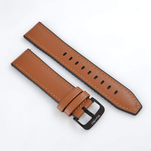 WareWel Sport Leather and Silicone Hybrid Replacement Watch Strap with Quick Release - WareWel
