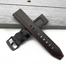 Load image into Gallery viewer, WareWel Sport Leather and Silicone Hybrid Replacement Watch Strap with Quick Release - WareWel
