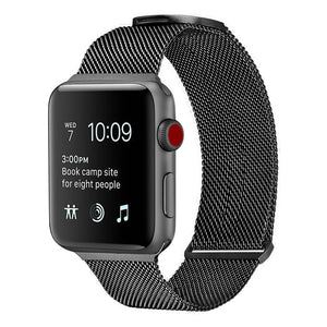 WareWel SS Magnetic Milanese Mesh Loop Replacement Band Compatible with Apple Watch Series 1, 2, 3, 4, 5, 6 - WareWel