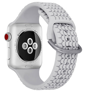 WareWel Apple Watch Compatible Tire Track Silicone Rubber Strap - WareWel