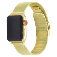 Load image into Gallery viewer, WareWel Apple Watch Compatible Stainless Steel Mesh Band with Deployment Clasp - WareWel
