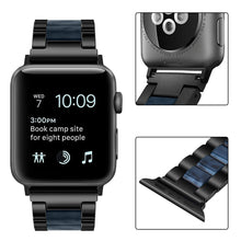 Load image into Gallery viewer, WareWel Apple Watch Compatible Stainless Steel and Resin Band - WareWel
