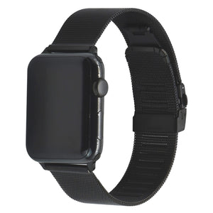 WareWel Apple Watch Compatible Stainless Steel Mesh Band with Deployment Clasp - WareWel