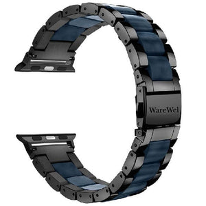 WareWel Apple Watch Compatible Stainless Steel and Resin Band - WareWel