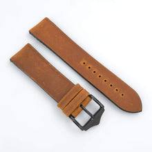 Load image into Gallery viewer, WareWel Leather and Silicone Hybrid Replacement Watch Strap with Quick Release - WareWel
