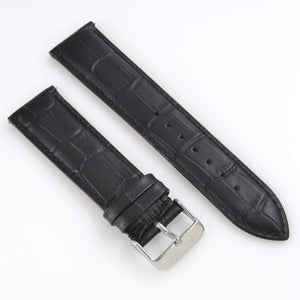 WareWel Crocodile Pattern Genuine Leather Replacement Watch Strap with Quick Release - WareWel
